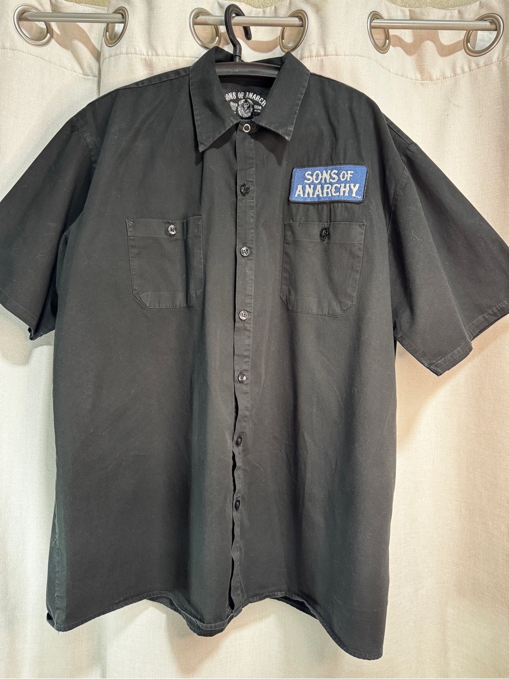 Sons of Anarchy Road Gear Prospect Men’s Black Short Sleeve Button-Up 2XL